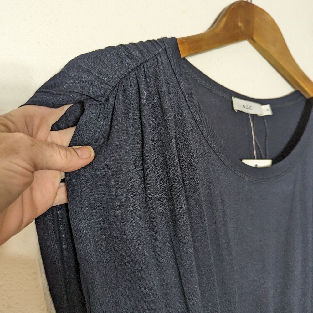A.L.C. Emilie Midnight Blue Jersey Midi Dress size S New With Tags  NWT - Picture 8 of 16